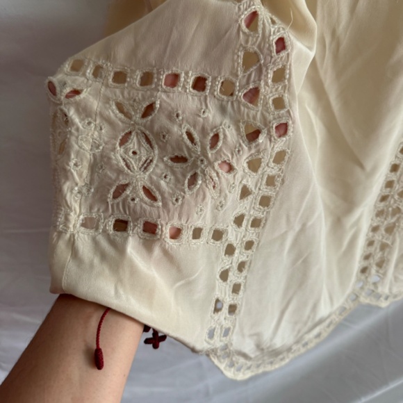 Joie Reena Silk Beaded Cream Beige Tank Top Size S - Picture 8 of 14